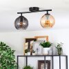 Koyoto Plafoniera, Lampada a sfera Ambrato, Grigio fumo, 2-Luci