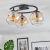 Ripoll Plafoniera, Lampada a sfera Ambrato, Chiaro, 3-Luci