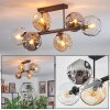 Ripoll Plafoniera, Lampada a sfera Ambrato, Chiaro, Grigio fumo, 6-Luci