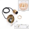 Koyoto Lampadario a sospensione, Lampada a sfera, Lampada a sospensione Oro, 1-Luce