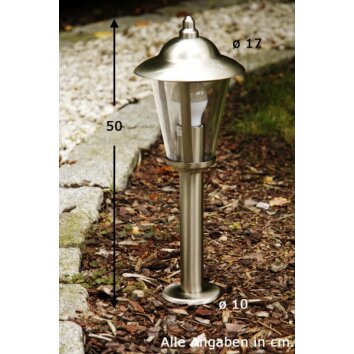 Brilliant Neil Lampada con piedistallo per esterno Acciaio inox, 1-Luce