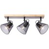 Brilliant Whole faretto Legno scuro, Nero, 3-Luci