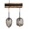 Globo LOREY Lampadario a sospensione Legno scuro, Nero, 4-Luci