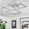 Marcus Plafoniera LED Argento, 1-Luce
