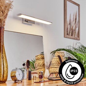 Morges Lampada da specchio LED Cromo, Bianco, 1-Luce