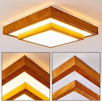 Sora Wood Plafoniera LED Bianco, 1-Luce