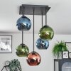Koyoto Plafoniera, Lampada a sfera Blu, Verde, Ramato, 5-Luci