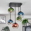 Koyoto Plafoniera, Lampada a sfera Blu, Verde, Chiaro, Ramato, 5-Luci