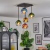 Koyoto Plafoniera, Lampada a sfera Blu, Oro, Verde, Chiaro, Ramato, 5-Luci