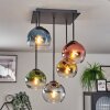 Koyoto Plafoniera, Lampada a sfera Blu, Oro, Verde, Chiaro, Ramato, Grigio fumo, 5-Luci
