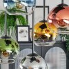 Koyoto Plafoniera, Lampada a sfera Blu, Oro, Verde, Chiaro, Ramato, Grigio fumo, 5-Luci