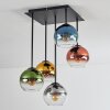 Koyoto Plafoniera, Lampada a sfera Blu, Oro, Verde, Chiaro, Ramato, Grigio fumo, 5-Luci