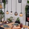 Gastor Lampadario a sospensione, Lampada a sfera, Lampada a sospensione Ambrato, Chiaro, Grigio fumo, 4-Luci