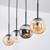 Gastor Lampadario a sospensione, Lampada a sfera, Lampada a sospensione Ambrato, Chiaro, Grigio fumo, 4-Luci