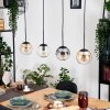 Gastor Lampadario a sospensione, Lampada a sfera, Lampada a sospensione Ambrato, Chiaro, Grigio fumo, 4-Luci