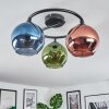Koyoto Plafoniera, Lampada a sfera 37 cm Blu, Verde, Ramato, 3-Luci