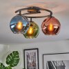 Koyoto Plafoniera, Lampada a sfera 37 cm Blu, Verde, Ramato, 3-Luci