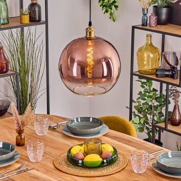 Koyoto Lampadario a sospensione, Lampada a sfera, Lampada a sospensione Oro, 1-Luce