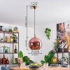 Koyoto Lampadario a sospensione, Lampada a sfera, Lampada a sospensione Oro, 1-Luce