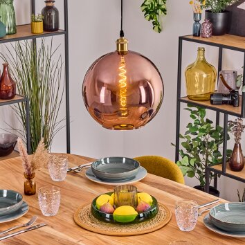 Koyoto Lampadario a sospensione, Lampada a sfera, Lampada a sospensione Oro, 1-Luce