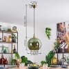 Koyoto Lampadario a sospensione, Lampada a sfera, Lampada a sospensione Oro, 1-Luce