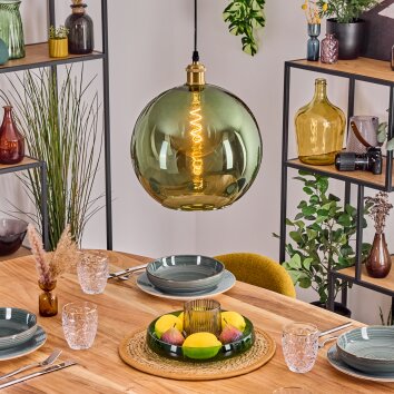 Koyoto Lampadario a sospensione, Lampada a sfera, Lampada a sospensione Oro, 1-Luce Koyoto Lampadario a sospensione, Lampada a sfera, Lampada a sospensione Oro, 1-Luce