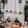 Gastor Lampadario a sospensione, Lampada a sfera, Lampada a sospensione Blu, Cromo, Verde, Chiaro, Ramato, Grigio fumo, 4-Luci