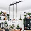 Gastor Lampadario a sospensione, Lampada a sfera, Lampada a sospensione Blu, Cromo, Verde, Chiaro, Ramato, Grigio fumo, 4-Luci