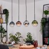 Gastor Lampadario a sospensione, Lampada a sfera, Lampada a sospensione Blu, Cromo, Verde, Chiaro, Ramato, Grigio fumo, 4-Luci