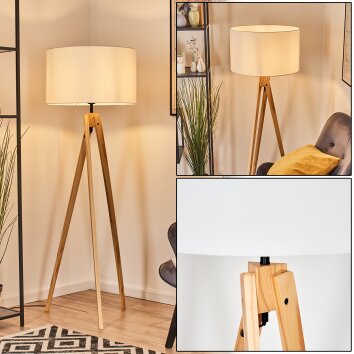 Flemming Lampada da terra Écru, Nero, 1-Luce