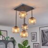 Ripoll Plafoniera, Lampada a sfera Ambrato, Chiaro, Grigio fumo, 5-Luci
