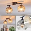 Ripoll Plafoniera, Lampada a sfera Ambrato, Chiaro, Grigio fumo, 2-Luci