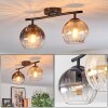 Koyoto Plafoniera, Lampada a sfera Ambrato, Chiaro, Grigio fumo, 2-Luci