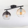 Koyoto Plafoniera, Lampada a sfera Ambrato, Chiaro, Grigio fumo, 2-Luci