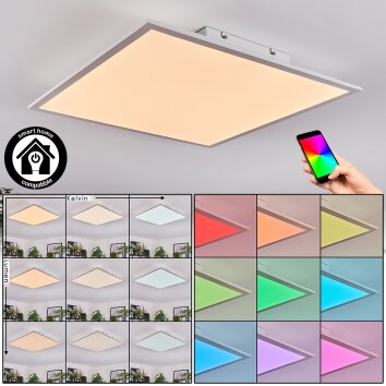 Orain Plafoniera, Panel LED Bianco, 1-Luce, Cambia colore