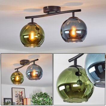 Koyoto Plafoniera, Lampada a sfera Blu, Verde, 2-Luci