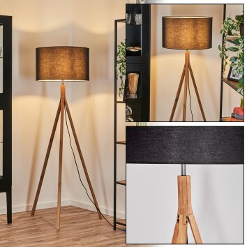 Flemming Lampada da terra Écru, Nichel opaco, 1-Luce