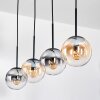 Gastor Lampadario a sospensione, Lampada a sfera, Lampada a sospensione Ambrato, Chiaro, Grigio fumo, 4-Luci