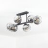 Ripoll Plafoniera, Lampada a sfera Cromo, Chiaro, Grigio fumo, 6-Luci