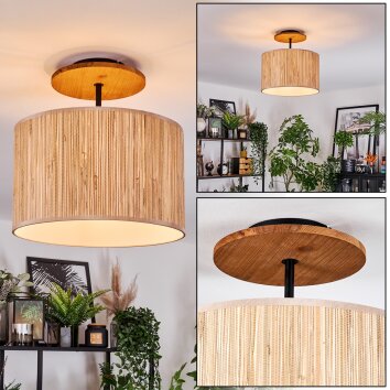Bongal Plafoniera Écru, Nero, 1-Luce