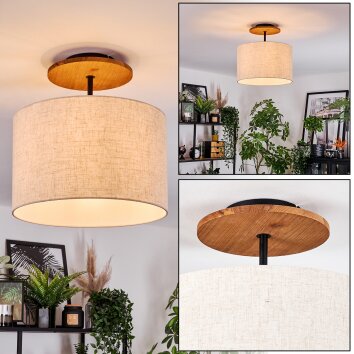 Bassagoda Plafoniera Écru, Nero, 1-Luce Bassagoda Plafoniera Écru, Nero, 1-Luce