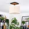 Bassagoda Plafoniera Écru, Nero, 1-Luce