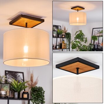 Bassagoda Plafoniera Écru, Nero, 1-Luce Bassagoda Plafoniera Écru, Nero, 1-Luce