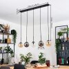 Gastor Lampadario a sospensione, Lampada a sfera, Lampada a sospensione Ambrato, Chiaro, Grigio fumo, 5-Luci