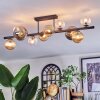 Chehalis Plafoniera, Lampada a sfera Ambrato, Chiaro, Grigio fumo, 10-Luci