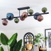 Chehalis Plafoniera, Lampada a sfera Blu, Verde, Ramato, 10-Luci