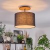 Bassagoda Plafoniera Écru, Nero, 1-Luce