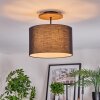 Bassagoda Plafoniera Écru, Nero, 1-Luce