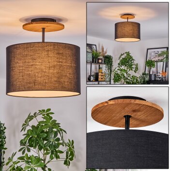 Bassagoda Plafoniera Écru, Nero, 1-Luce Bassagoda Plafoniera Écru, Nero, 1-Luce