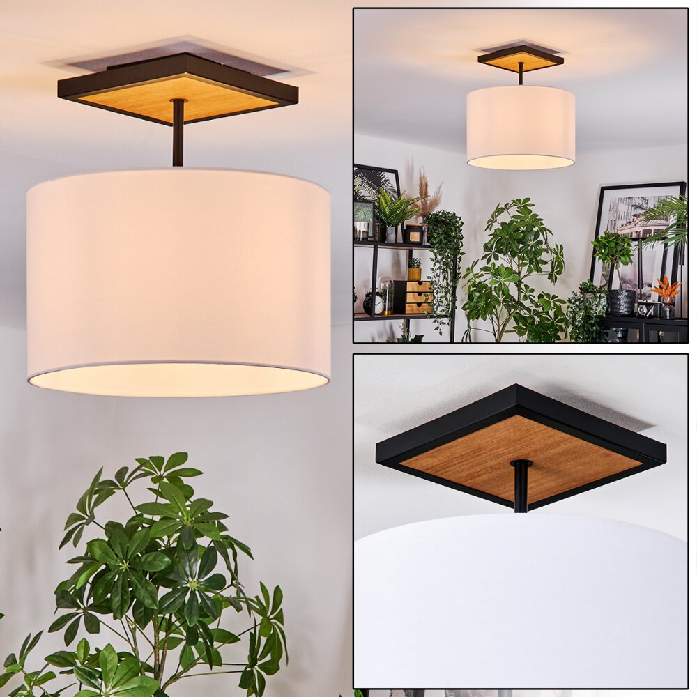 Bassagoda Plafoniera Écru, Nero, 1-Luce main product photo